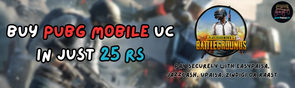 PUBG UC discounts at gametopup.pk - Recharge uc easily with Easypaisa, Jazzcash